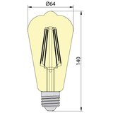  led sijalica ledstar amber ST64 E27/10W/230V 2200K | Eponuda.com