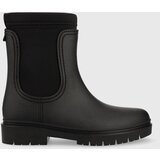 Tommy Hilfiger Gumijasti škornji Rain Boot Ankle ženski, črna barva | Shoptok.si