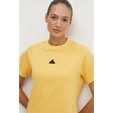Adidas Kratka majica Z.N.E ženska, rumena barva, IS3932