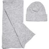 Urban Classics Accessoires Recycled base set of hat and scarf in heather grey