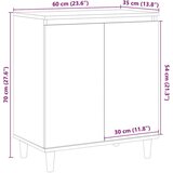 vidaXL Komoda Artisan hrast 60x35x70 cm izrađeno drvo | shoptok.hr