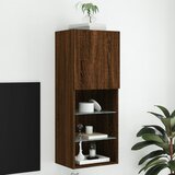Maison Chic TV omarica - TV stojalo - Televizijska omarica z LED lučkami rjav hrast 40,5x30x102 cm, (21702252) | Shoptok.si