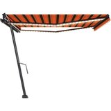  Tenda na ručno uvlačenje LED 450 x 300 cm narančasto-smeđa | shoptok.hr