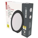  LED vgradno svetilo NEXXO, okroglo, črno, 18W, nastavljiva CCT | Shoptok.si