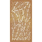  Vrtni zidni ukras 105 x 55 cm od čelika COR-TEN s uzorkom lišća | shoptok.hr