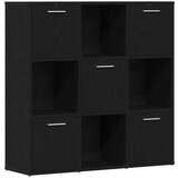  Knjižni ormarić crni hrast 90x28x90 cm inženjerski drvo | Shoptok.si