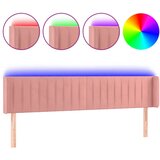 Maison Chic led posteljno vzglavje - vzglavna omarica - nočna omarica roza 163x16x78/88 cm žamet, (21708082) Cene