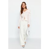 Trendyol Powder Crop Turndown Collar Knitwear Cardigan | Shoptok.si