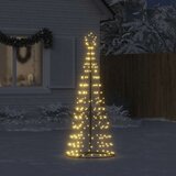 vidaXL Osvetljena novoletna jelka stožec 200 LED toplo bela 182 cm | Shoptok.si