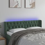  The Living Store LED posteljno vzglavje temno zeleno 163x16x78/88 cm žamet - LED Vzglavje, (21453805) Cene