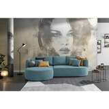 Welnova KOTNA SEDEŽNA GARNITURA, tkanina modra | Shoptok.si
