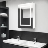  LED kupaonski ormarić s ogledalom sjajni bijeli 50 x 13 x 70 cm | shoptok.hr
