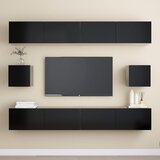 The Living Store Komplet TV omaric 6-delni črna iverna plošča - Komplet TV Omaric, (21374109) Cene