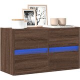 vidaXL Zidni TV ormarić s LED svjetlima smeđa boja hrasta 80x31x45 cm Cijene