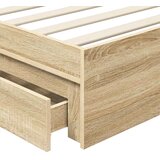  Postelja s shranjevanjem z vzglavjem Sonoma hrast 75 x 190 cm, (5000105872) | Shoptok.si