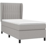 Box spring krevet s madracem svjetlosivi 90x190 cm od tkanine | shoptok.hr