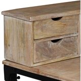vidaXL pisaći stol od masivnog drva manga i čelika 110 x 50 x 96 cm | shoptok.hr