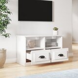 TV ormarić sjajni bijeli 80x35x50 cm od konstruiranog drva | Eponuda.com