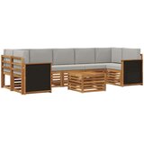  Set vanjskih sofa 8 kom. Prirodna i svjetlosiva | shoptok.hr