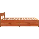 vidaXL Okvir kreveta bez madraca voštano smeđi 140x190 cm od borovine | shoptok.hr