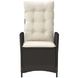  3-dijelni bistro set s jastucima crni od poliratana - Crna i krem 1 | shoptok.hr