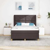  Krevet s opruga kutije Tamno smeđa 200 x 160 cm tkanina | shoptok.hr
