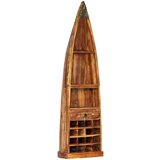  Stojalo za vino 50x40x180 cm trden predelan les | Shoptok.si