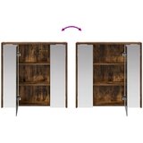  Kupaonski ormar s ogledalom Dimljeni hrast 63,5 x 16 x 62,5 cm | shoptok.hr