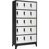 vidaXL omara s ključavnico antracitna in bela 90x40x180 cm jeklo | Shoptok.si