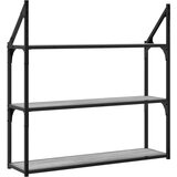  Zidna polica s 3 razine sivog hrasta sonome 80x21x78,5cm drvena | shoptok.hr