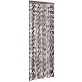 Furnova Zavesa proti mrčesu rjava in bela 90x200 cm šenilja, (21917864) | Shoptok.si