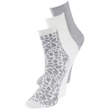 Trendyol 3-Pack Gray-Multicolor Cotton Knitted Socks