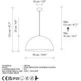 Opviq Luster Kure-50-Mr-723-1, 50x50x121cm, IP20, zlatna | Eponuda.ba