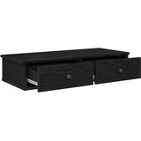  Zidna polica s ladicama crna 80x34x17 cm izrađeno drvo | shoptok.hr
