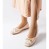 Gemre Beige lace ballet flats Schiavone | Shoptok.si