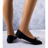 Gemre Black ballet flats with a bow and rhinestones LaGarde | Shoptok.si