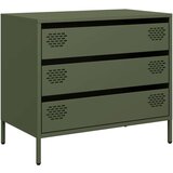 vidaXL Komoda olivno zelena 68x39x58,5 cm hladno valjano jeklo | Shoptok.si