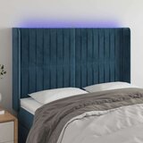  Uzglavlje tamnoplavo 147x16x118/128 cm baršunasto Cijene