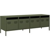 Maison Chic TV omarica - TV enota - Televizijska omarica olivno zelena 135x39x43,5 cm hladno valjano jeklo, (21700327) Cene
