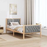  Okvir za krevet Svijetlo siva 90 x 200 cm tkanina | shoptok.hr