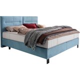 Esposa postelja boxspring 200 cm x 220 cm , tekstil pastelno modra | Shoptok.si