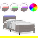 vidaXL Box spring krevet Sivo-smeđa 90 x 190 cm tkanina | shoptok.hr
