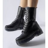 Gemre Black natural leather insulated boots Middletown | Shoptok.si