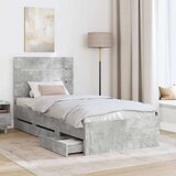  Okvir za krevet s ladicama Betonski sivi 90 x 190 cm - Beton siva 90 x 190 cm | shoptok.hr