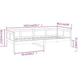  Dnevni ležaj od masivne borovine smeđa boja meda 90 x 190 cm | shoptok.hr