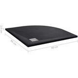  Tuš-kada SMC crna 90 x 90 cm | shoptok.hr