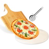 Vilde Komplet za pico s kamnito ploščo, bambusovo lopatico in nožem, (5000289765) | Shoptok.si