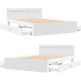  Krevetna konstrukcija s uzglavljem 2 pcs Bijeli 137 x 188 cm | Eponuda.ba