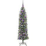  Umjetno vitko božićno drvce Zelena i bijela 150 cm | shoptok.hr