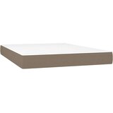  Box spring postelja z vzmetnico LED taupe 140x190 cm blago, (20897069) | Shoptok.si